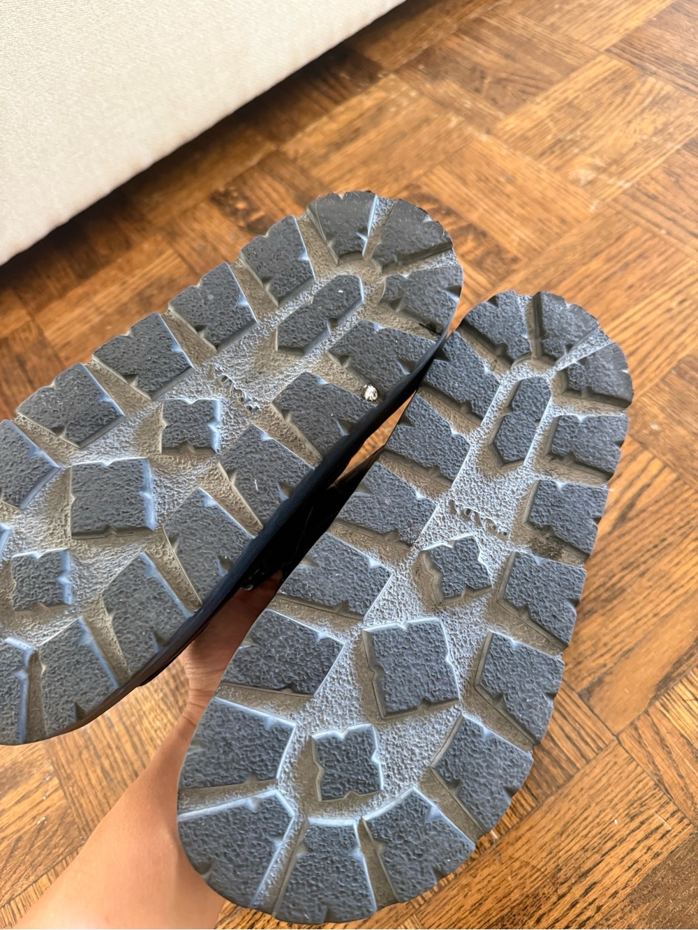 Prada Black Quilted Leather Platform Slide Sandals - Picture 4 of 5